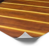 いかりと木製ボートの救命浮標 ポスター (角)