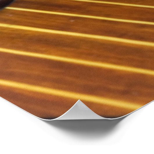 いかりと木製ボートの救命浮標 ポスター (角)