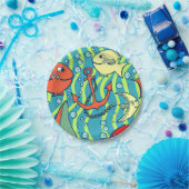 いかりと海下の魚紙プレート ペーパープレート (パーティー)