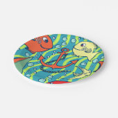 いかりと海下の魚紙プレート ペーパープレート (アングル)