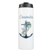 いかりと熱帯植物の海の生活パーソナライズされた タンブラー (正面)