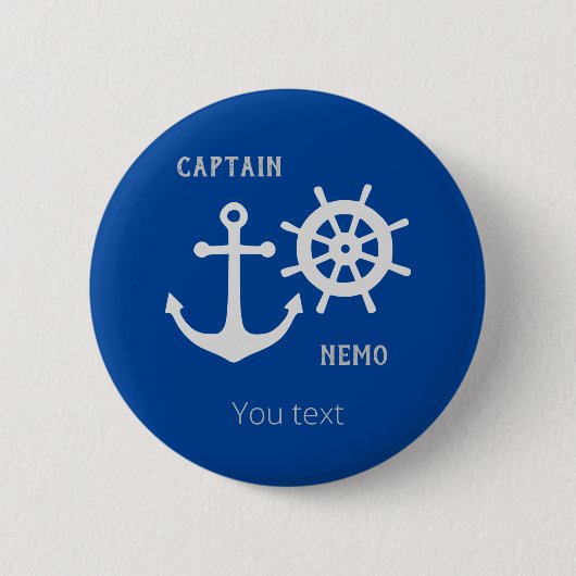 いかりと舵 缶バッジ (正面)