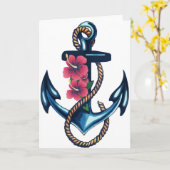 いかりと花 カード (黄色い花)