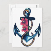 いかりと花 ポストカード (正面/裏面)