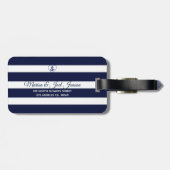 いかりと青のストライプパターン ラゲッジタグ (裏面横)