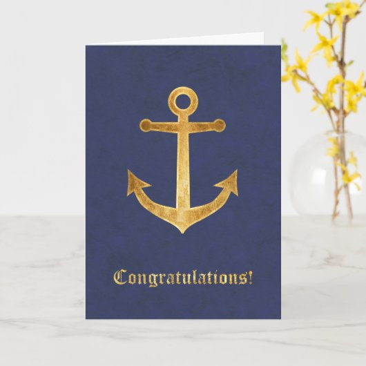 いかりのお祝い カード (黄色い花)