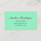 いかりのシェブロンの真新しいクリーム 名刺 (裏面)