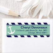 いかりのストライプ |ネイビーアクア ラベル (インサイチュ)