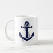 いかりのデザイン コーヒーマグカップ (左)