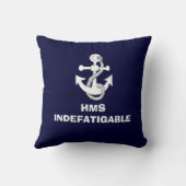 いかりのデザイン、根気強いHMS クッション (裏面)