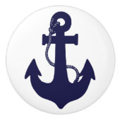 いかりのノブまたは引出しの引き セラミックノブ (正面)