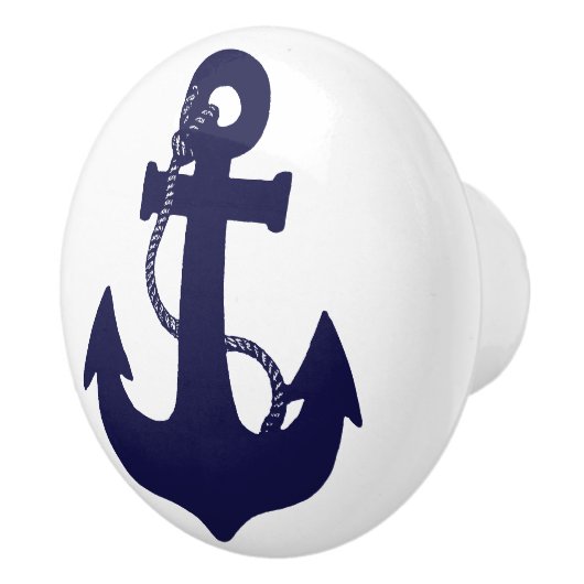 いかりのノブまたは引出しの引き セラミックノブ (右)