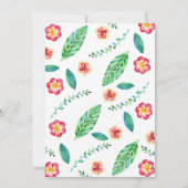 いかりのビーチの航海のな熱帯ベビーシャワー 招待状 (裏面)