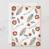 いかりのビーチの航海のな熱帯ベビーシャワー 招待状 (裏面)