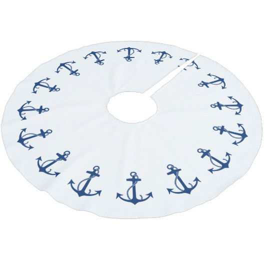 いかりのボーダー ブラッシュドポリエステルツリースカート (アングル)