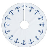 いかりのボーダー ブラッシュドポリエステルツリースカート (正面)