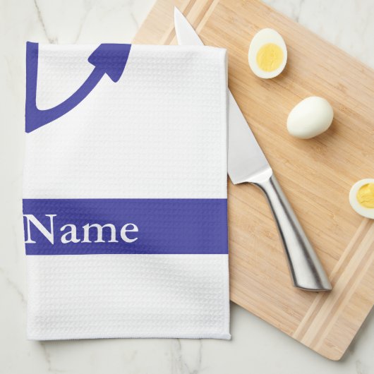 いかりのボートのゲラタオル キッチンタオル (四つ折り)