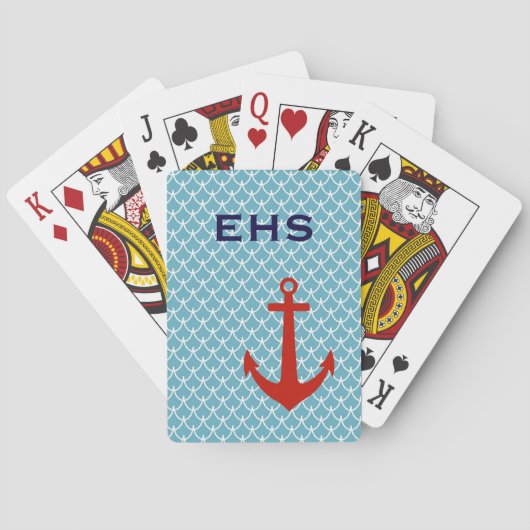 いかりのモノグラムのトランプ トランプ (裏面)