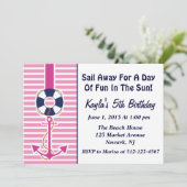 いかりの女の子の招待状 招待状 (スタンド正面)