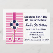 いかりの女の子の招待状 招待状 (正面/裏面)