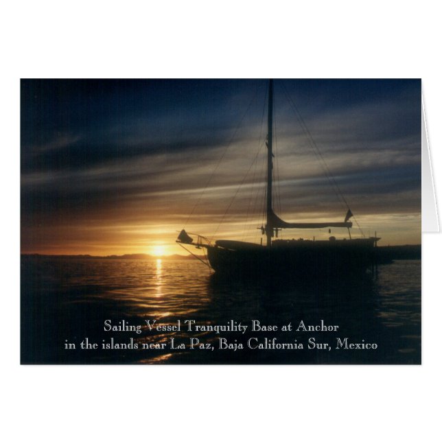 いかりの帆船の静けさの基盤 (正面横)