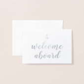 いかりの歓迎 箔カード (封筒付き正面)