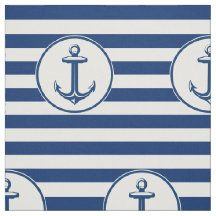 いかりの濃紺の白のストライプ