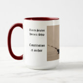 いかりの米国の歴史的な船の憲法 マグカップ (左)