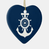 いかりの船員のハートのオーナメント セラミックオーナメント (右)