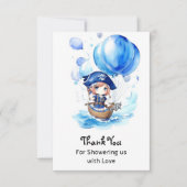 いかりの重祝量：男の子のシャワー サンキューカード (正面)