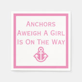 いかりはベビーの途中のいかりナプキンスを重く スタンダードカクテルナプキン (正面)