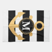 いかりは縞で飾り、 キッチンタオル (横)