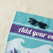 いかりは航海のな船のボートのヨットのモノグラムを振ります ビーチタオル (インサイチュ)