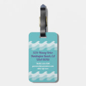 いかりは航海のな船のボートのヨットのモノグラムを振ります ラゲッジタグ (裏面縦)