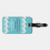 いかりは航海のな船のボートのヨットのモノグラムを振ります ラゲッジタグ (裏面横)