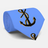 いかりは青、黒、金ゴールド ネクタイ (ロール)