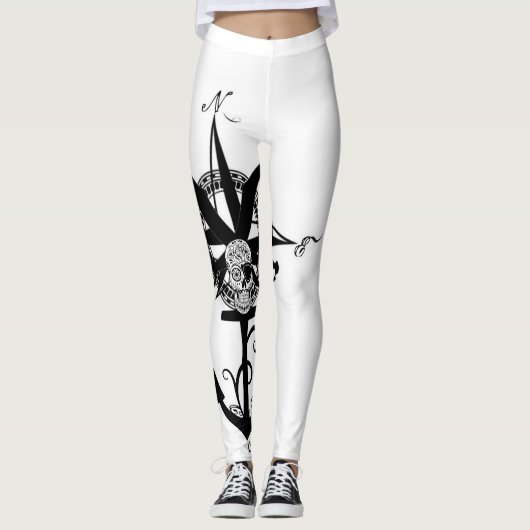 いかりを持つ大きいコンパス面図 レギンス (正面)