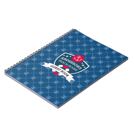 いかりアイコンビーチの泊り客の航海のな本 ノートブック (左側)