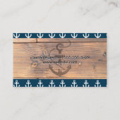 いかりアイコン | 木目パネル 名刺 (裏面)