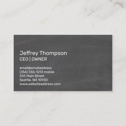 いかりアイコン |黒板の背景 名刺 (裏面)