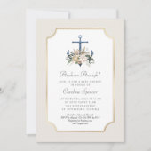 いかりアウエー航海のベビーシャワー招待状 招待状 (正面)