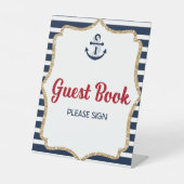 いかりアホ航海のイゲストブックテーブルパーティー標識 台座サイン (正面)