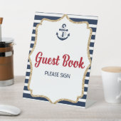 いかりアホ航海のイゲストブックテーブルパーティー標識 台座サイン (インサイチュ)