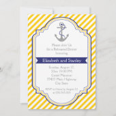 いかりイエロー航海ののリハ結婚ーサルディナー 招待状 (正面)