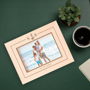 いかりイニシャル レーザー彫刻フレーム