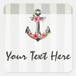 いかりウォータ航海のーカラーバラビーチブティック スクエアシール