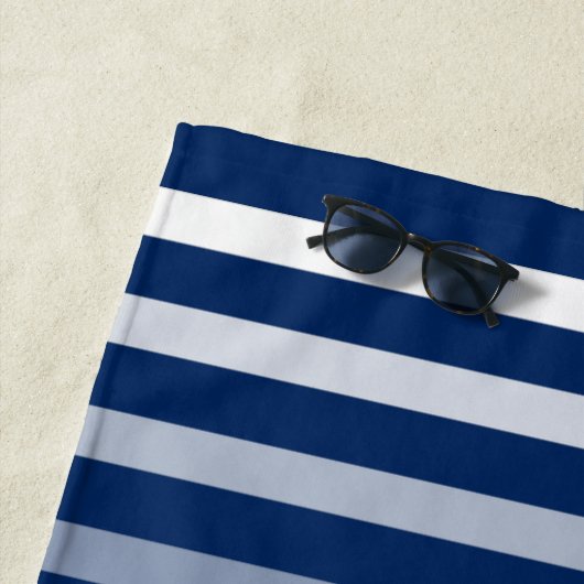 いかりオアーズファミリーネームビーチハウスネイビーブルー ビーチタオル (インサイチュ)