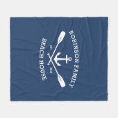 いかりオアーズファミリー航海のネームビーチレイクハウス フリースブランケット (正面(横))