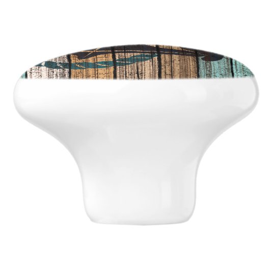 いかりオンアンティーク風化木板の模様 セラミックノブ (側面)