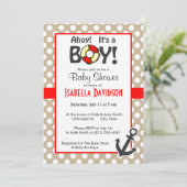 いかりオンカーキ水玉模様 招待状 (スタンド正面)